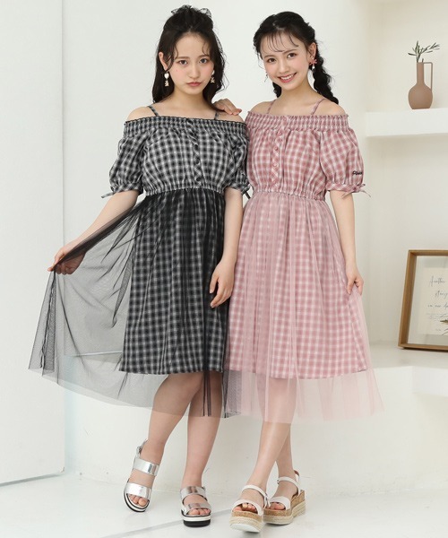 「PINKHUNT」 「KIDS」半袖ワンピース 150cm ブラック キッズ_画像8