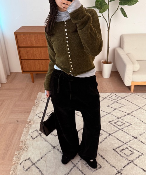 MUHET（ミュエータ） パンツ 「set item」velour corduroy skirt