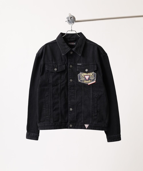 Guess デニムジャケット　ブラック デニムジャケット gジャン GUESS JEANS GJ MENS OVERSIZE TRUCKER