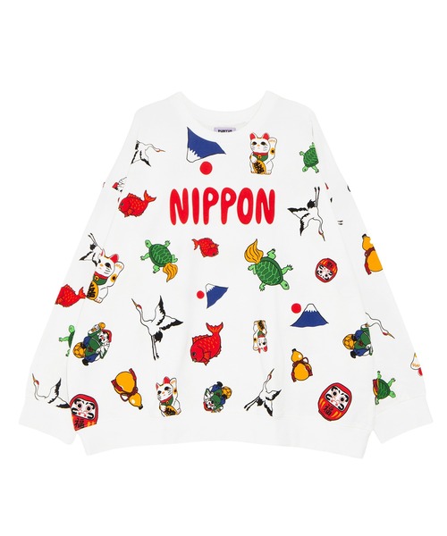 PUNYUS（プニュズ） トレーナー スウェット 「新サイズ」NIPPON総柄