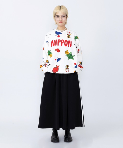PUNYUS（プニュズ） トレーナー スウェット 「新サイズ」NIPPON総柄