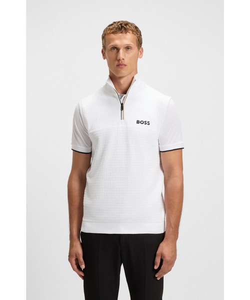 BOSS（HUGO BOSS） tシャツ コットン ミックスマテリアル スリーブレス