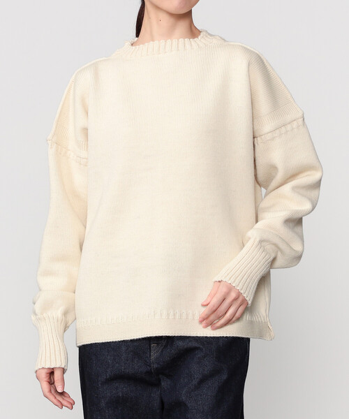 Le Tricoteur ル トリコチュール ガンジーネックセーター Le Tricoteur（ルトリコチュール） ニット セーター