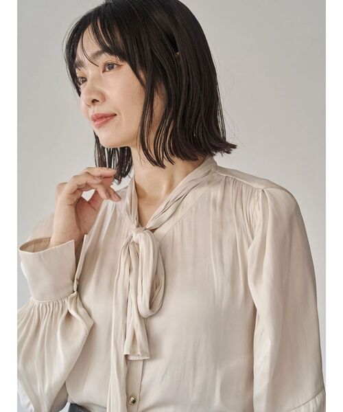 TONAL（トーナル） ブラウス シャツ カッセンボウタイタックスリーブ 