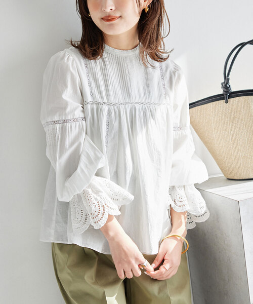 新品　SLOBE IENA 　長袖ブラウス　Freeサイズ SLOBE IENA（スローブイエナ） 長袖ブラウス FREE ホワイト レディース