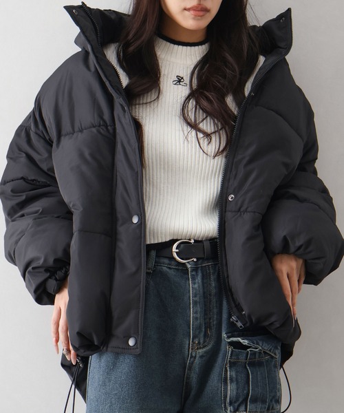 EPOCA ブラック ダウンジャケット 裾ファー取り外し可　黒　40 EPOCA エポカ 定価13 2000円 高級ダウンジャケットファー切り替え