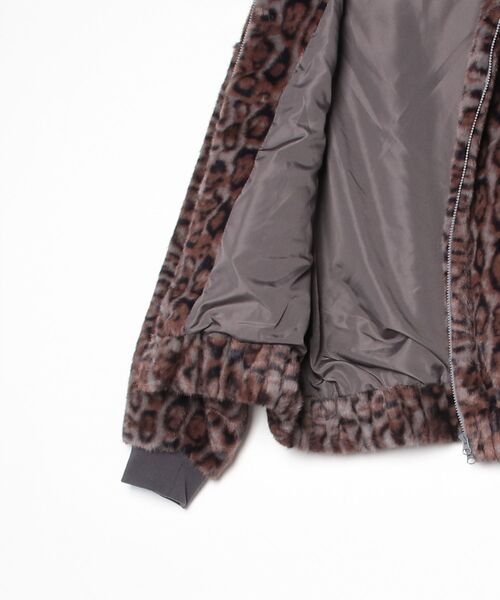 ブルゾン アウター レオパードファーボンバージャケット メンズ