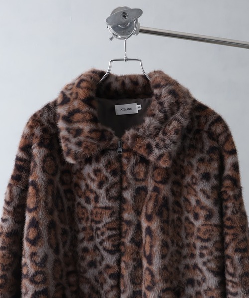 ブルゾン アウター レオパードファーボンバージャケット メンズ