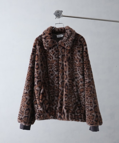 ブルゾン アウター レオパードファーボンバージャケット メンズ