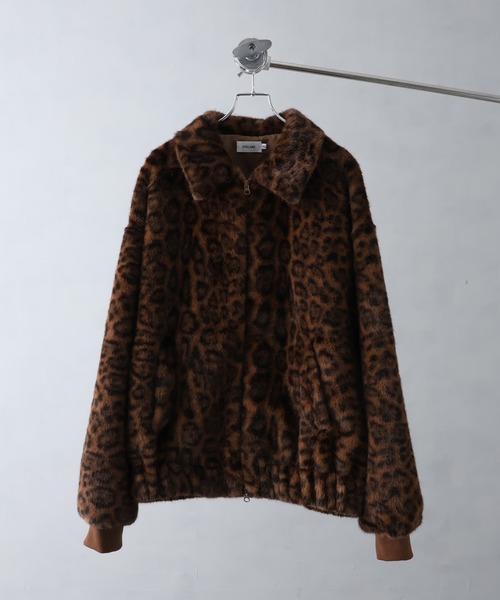 ブルゾン アウター レオパードファーボンバージャケット メンズ