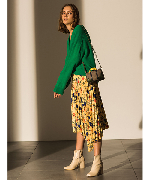 「Mila Owen」 ニットカーディガン 0 グレー レディース_画像4