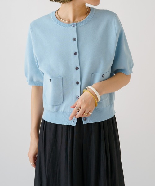 「Omekashi」 ニットカーディガン FREE ブラック レディース_画像7