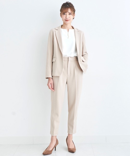 「DRESS LAB」 パンツスーツ M グレイッシュベージュ レディース_画像5