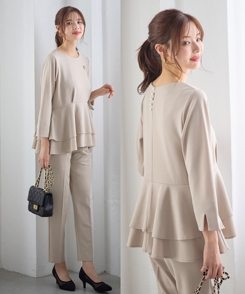 GeeRA（ジーラ） セットアップ 「2点セット」ペプラムティアード