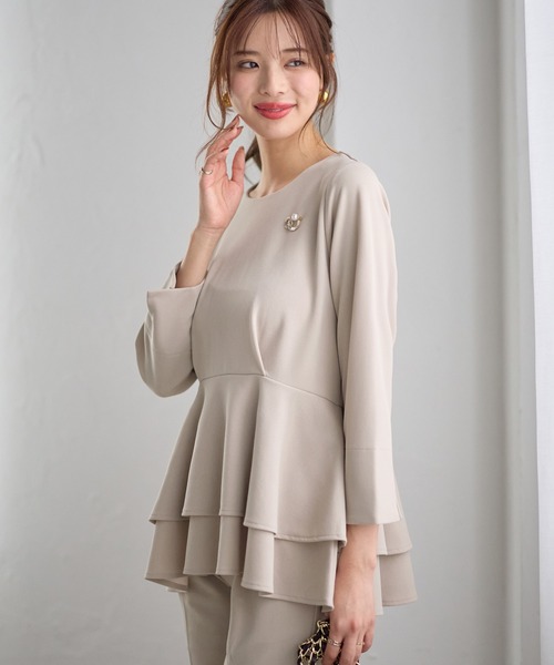 GeeRA（ジーラ） セットアップ 「2点セット」ペプラムティアード