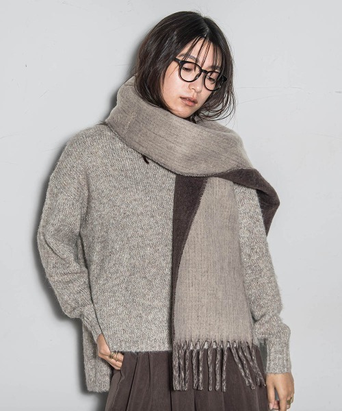 MAYSON GREY（メイソングレイ） マフラー ストール リバーシブル