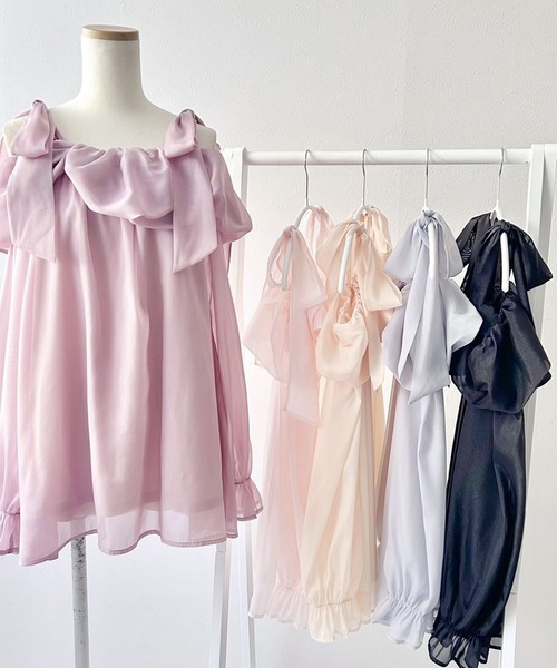 「DearMyLoveRose」 長袖ワンピース MEDIUM ブラック レディース_画像2