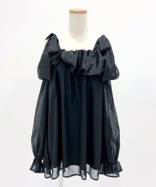 「DearMyLoveRose」 長袖ワンピース MEDIUM ブラック レディース_画像6