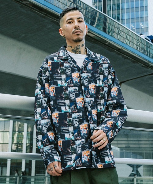 「Subciety」 長袖シャツ LARGE ブラック メンズ_画像9