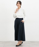 パンツ きれいめガウチョパンツ レディースの詳細画像3
