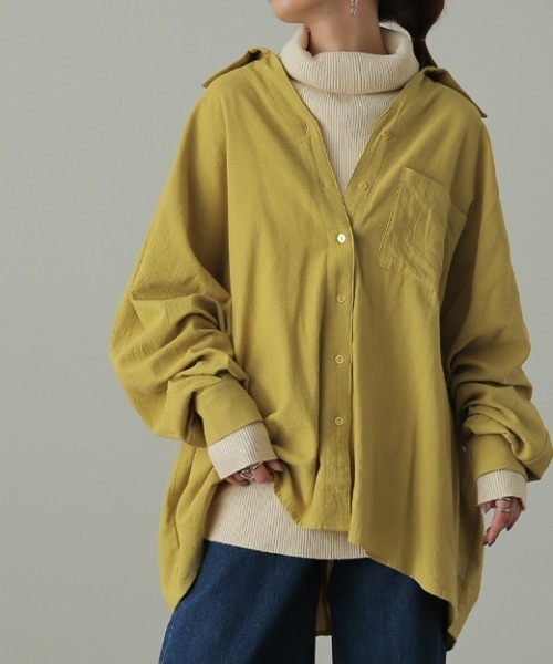 「HUG.U」 長袖シャツ FREE ホワイト レディース_画像5