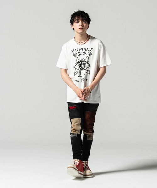 「glamb」 半袖Tシャツ M ブラック メンズ_画像4