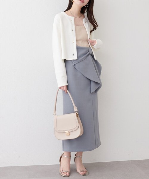 natural couture カーディガン 微配色ニットカーディガン レディース