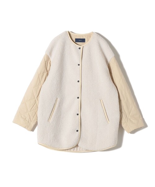 「SHIPS」 ノーカラーコート ONE SIZE ベージュ レディース_画像3