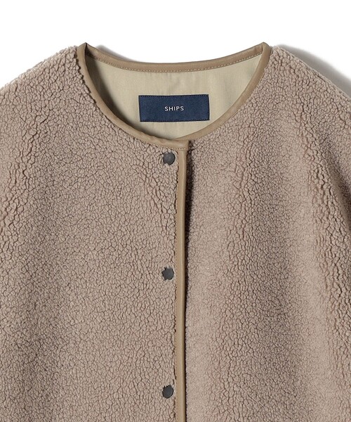 「SHIPS」 ノーカラーコート ONE SIZE ベージュ レディース_画像7
