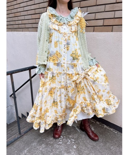 出品12/5までPINKHOUSE ワンピース PINK HOUSE（ピンクハウス） ワンピース なのはなプリントワンピース