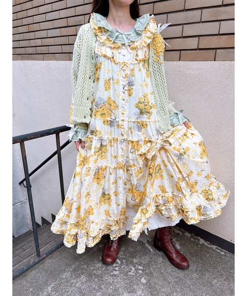 PINK HOUSE（ピンクハウス） ワンピース なのはなプリントワンピース