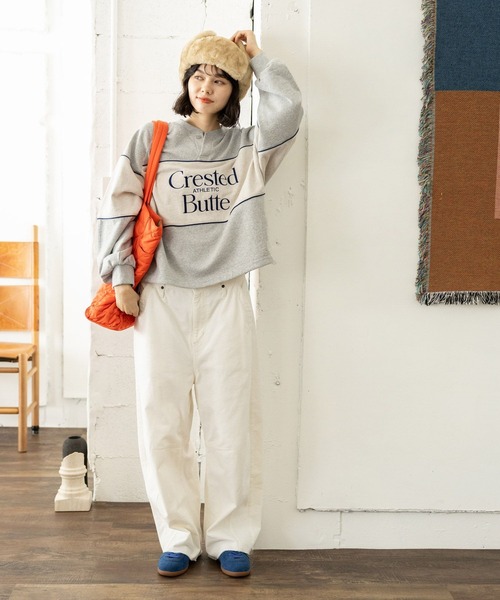 「niko and...」 スウェットカットソー LARGE ネイビー レディース_画像2