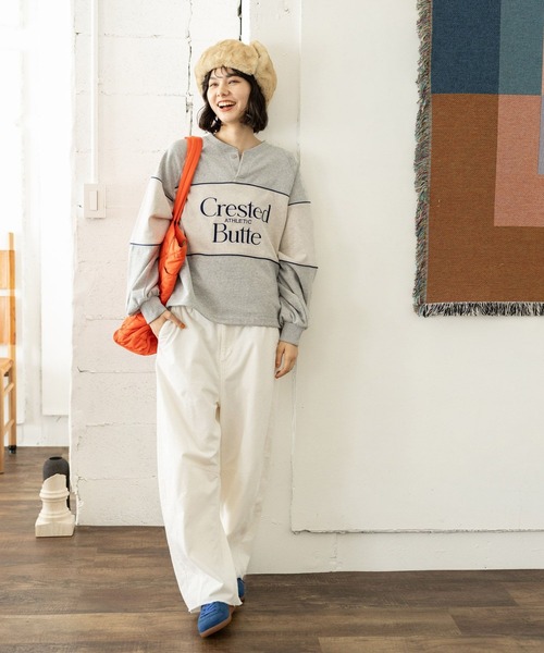 「niko and...」 スウェットカットソー LARGE ネイビー レディース_画像3