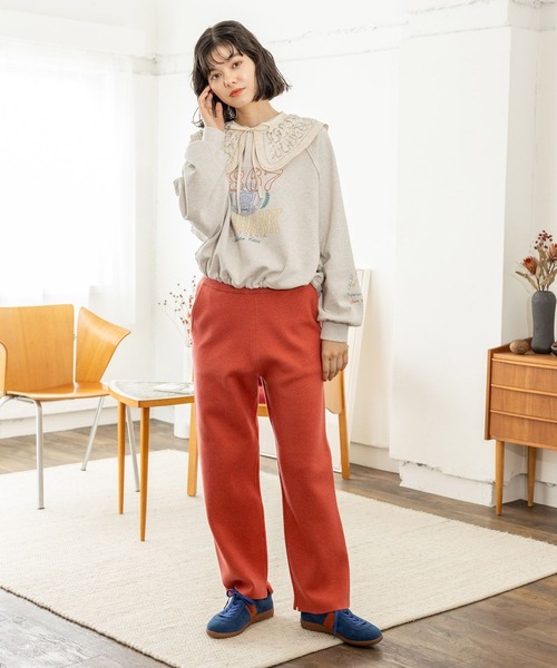 「niko and...」 スウェットカットソー LARGE ネイビー レディース_画像6