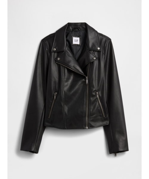 Gap 黒レザージャケット Mサイズ GAP（ギャップ） レザージャケット XX-SMALL ブラック レディース