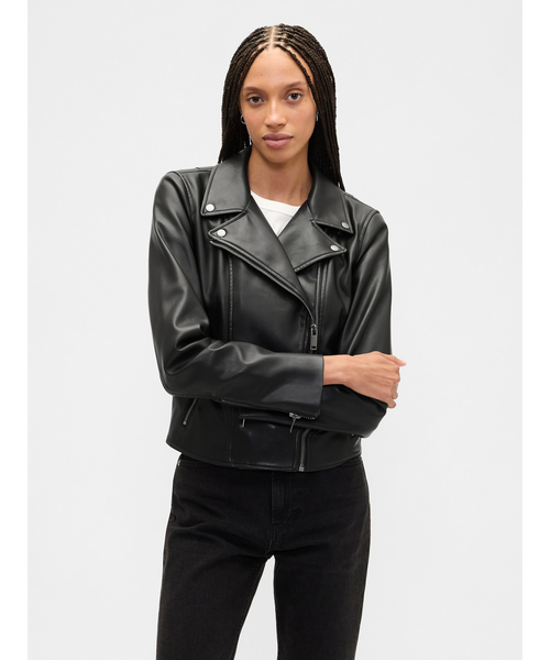 GAP ブラック レザージャケット xs GAP（ギャップ） レザージャケット XX-SMALL ブラック レディース