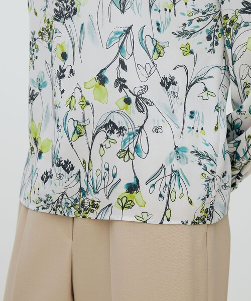 TOMORROWLAND collection ブラウス シャツ オーキッドフラワープリント