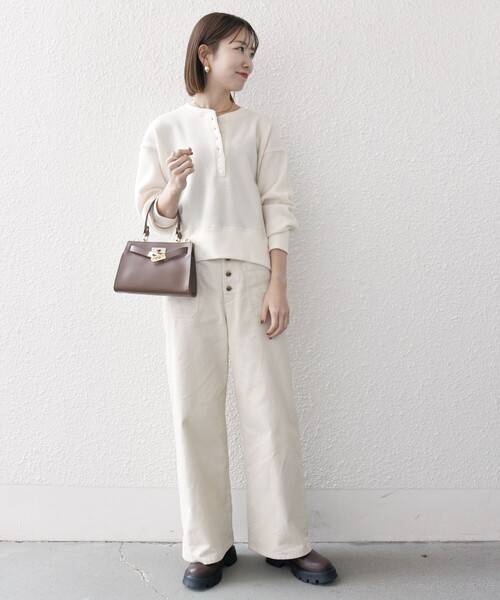 「SHIPS any」 長袖カットソー ONE SIZE オフホワイト レディース_画像2