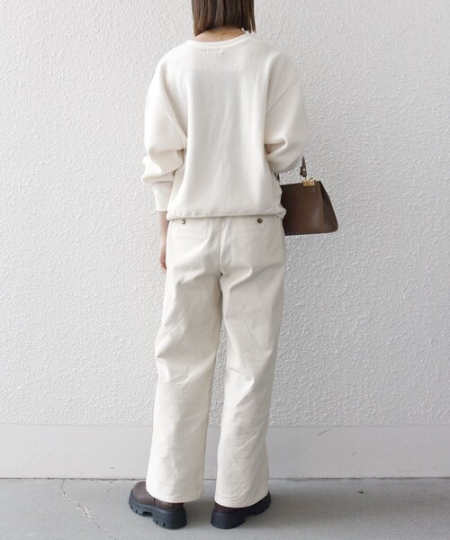 「SHIPS any」 長袖カットソー ONE SIZE オフホワイト レディース_画像3