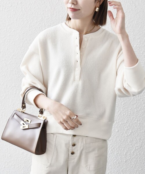 「SHIPS any」 長袖カットソー ONE SIZE オフホワイト レディース_画像8