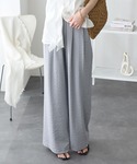 ワイドパンツ スラックス パンツ ストライプジ...の詳細画像2