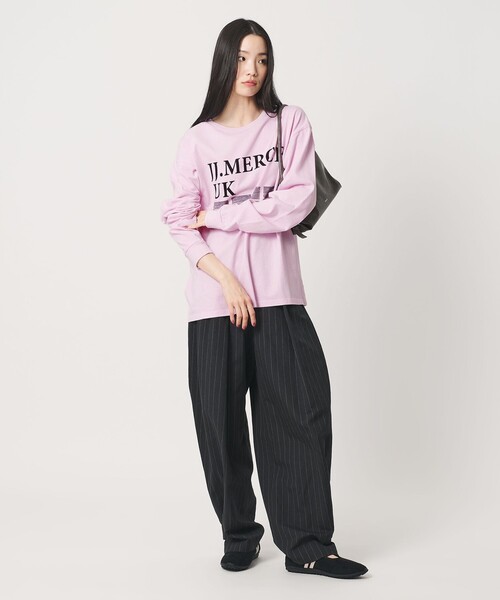 BEAUTY&YOUTH別注 J.Jmercer プリントロングスリーブTシャツ 別注】＜J.Jmercer＞プリント ロングスリーブTシャツ（Tシャツ トップス