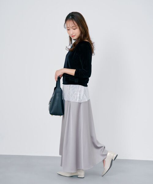 コヒナ  クルーネックベロアトップス タグ付き未使用 コヒナ COHINA クルーネックベロアトップスの通販 by