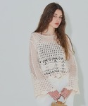 ニット セーター フレアスリーブクロシェニット...の詳細画像1