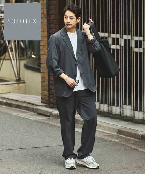 フリークスストア SOLOTEX 2Bセットアップ L 黒 FREAK'S STORE/2Bジャケット リラックスフィット セットアップ Fabric