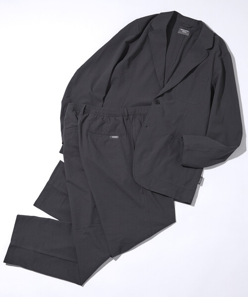 ⭐️美品⭐️ セットアップスーツ　シアサッカー　ストレッチ　2b　アンコン　48 TETE HOMME｜テットオム シアサッカーストレッチセットアップ