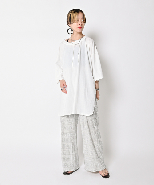 「CITYSHOP」 イージーパンツ 38 シルバー レディースの画像