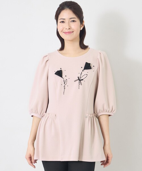 TO BE CHIC（トゥー ビー シック） tシャツ チューリップモチーフ 