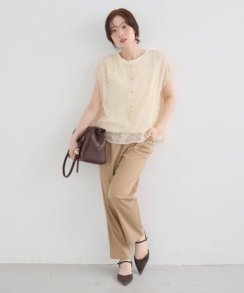 パンツ De tout coeur le.coeur blanc（ルクールブラン） パンツ ストレッチツータック