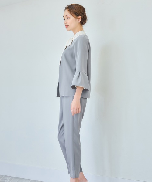 「DRESS PLUS」 パンツスーツ L ネイビー レディースの画像